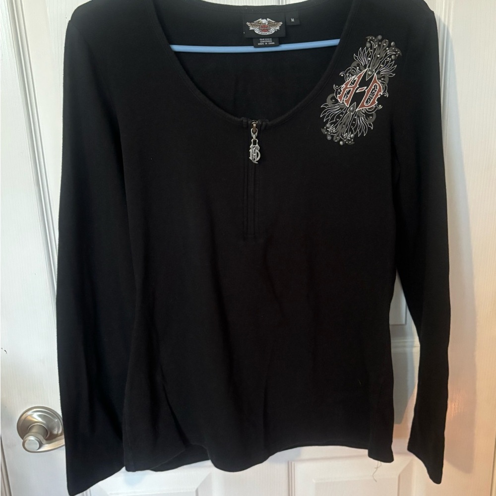 Harley-Davidson Black Long Sleeve Top